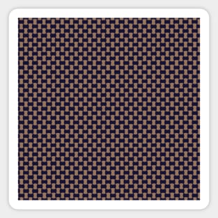 Traditional Japanese Muted Navy and Brown Geometric Pattern Sticker